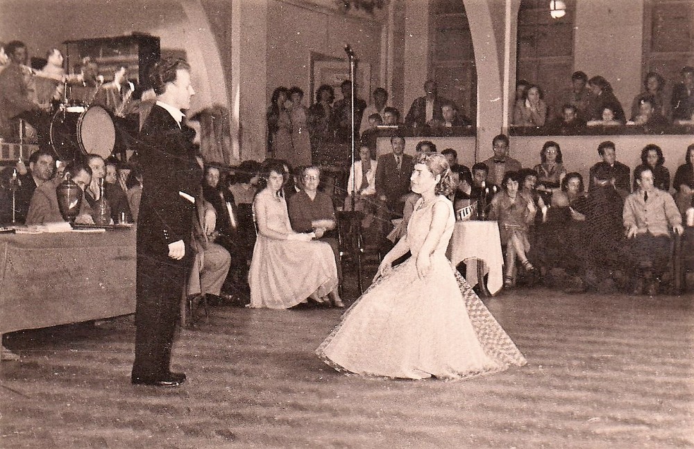 Archival ballroom dance photograph