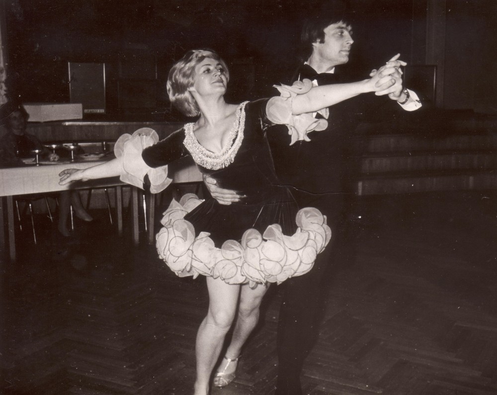 Archival ballroom dance photograph