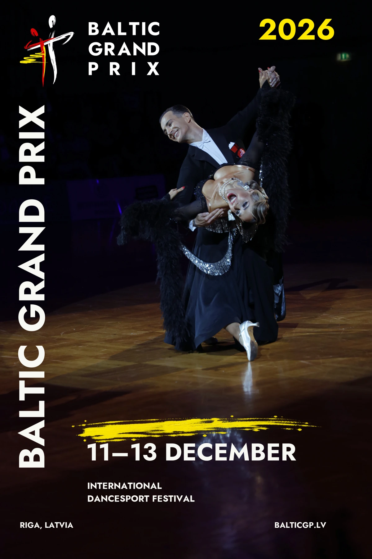 Baltic Grand Prix poster using a full photograph and painted accent