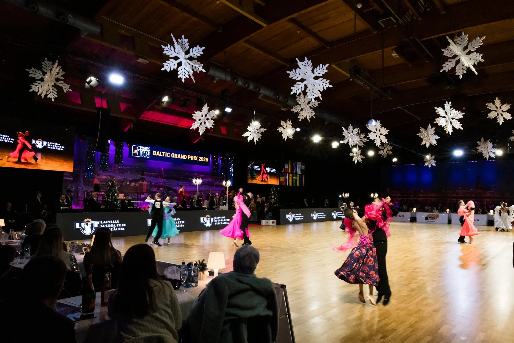 Dancers and spectators inside Ķīpsala at Baltic Grand Prix