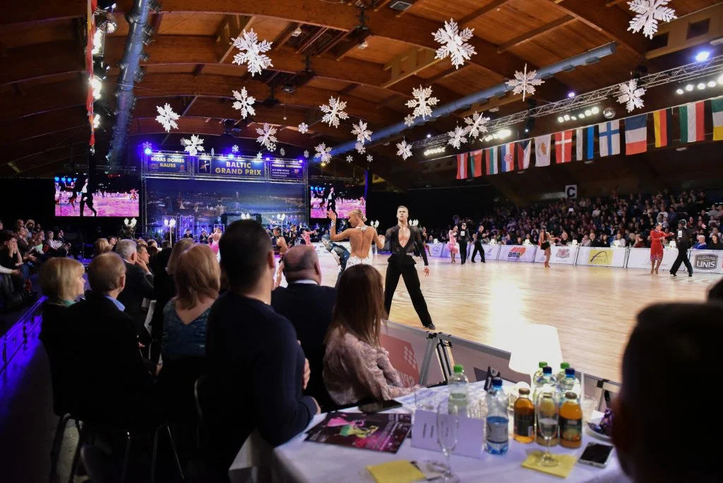Latin dancers and spectators at Baltic Grand Prix